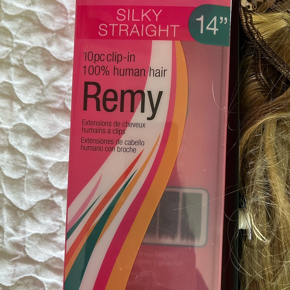 Remy Silky Straight 14" Clip-In Hair Extensions